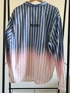 PLEASURES Ombre Stripe Button Up XL